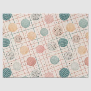 Retro Geometric Circle Mid-Century Abstract (3) Tissue Paper