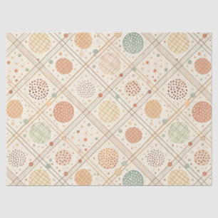 Retro Geometric Circle   Mid-Century Abstract Tissue Paper