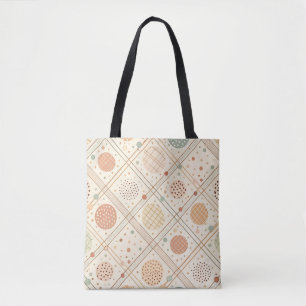 Retro Geometric Circle   Mid-Century Abstract Tote Bag