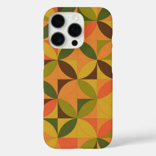 Retro Geometric Circles Pattern — 70s Mid-Century iPhone 16 Pro Case