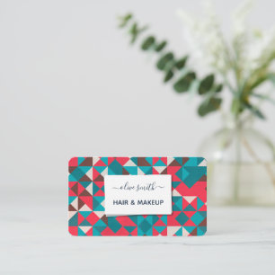 Retro Geometric – Colorful, Modern Vintage Design  Business Card