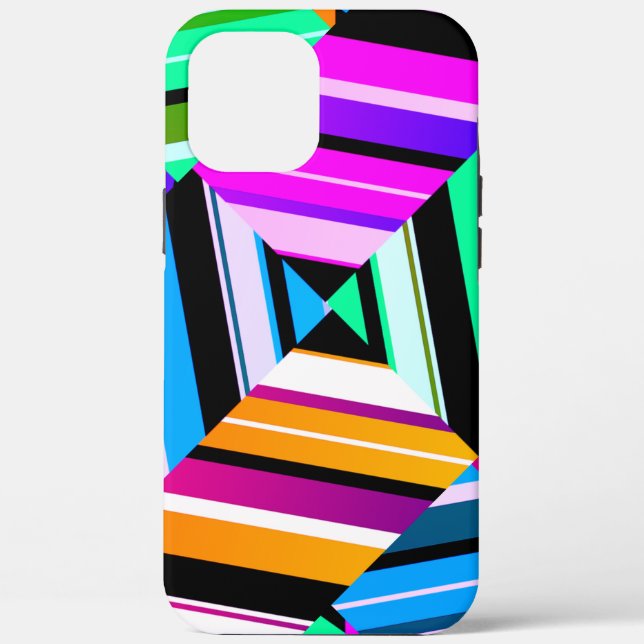 Retro geometric colourful pattern  Case-Mate iPhone case (Back)