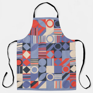 Retro geometric covers set. Bauhaus retro design c Apron