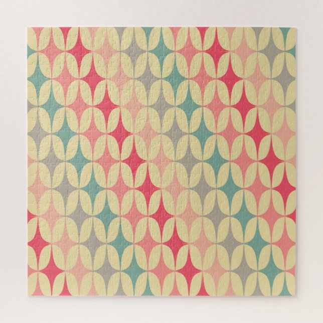 Retro Geometric: Diagonal Vintage Pattern. Jigsaw Puzzle (Vertical)