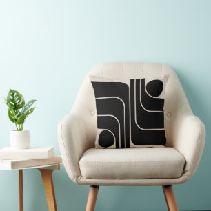 Retro Geometric Double Arch Design Cushion