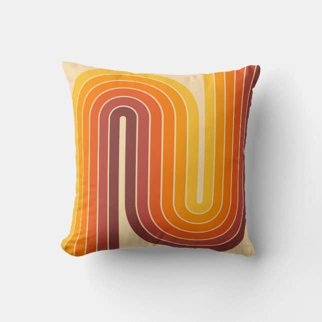 Retro Geometric Double Arch Design Cushion (Front)