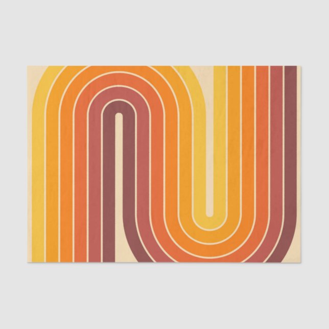Retro Geometric Double Arch Design Tissue Paper (Front)
