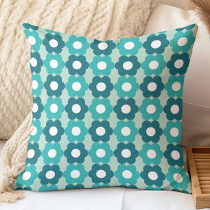 Retro Geometric Floral Pattern Cushion