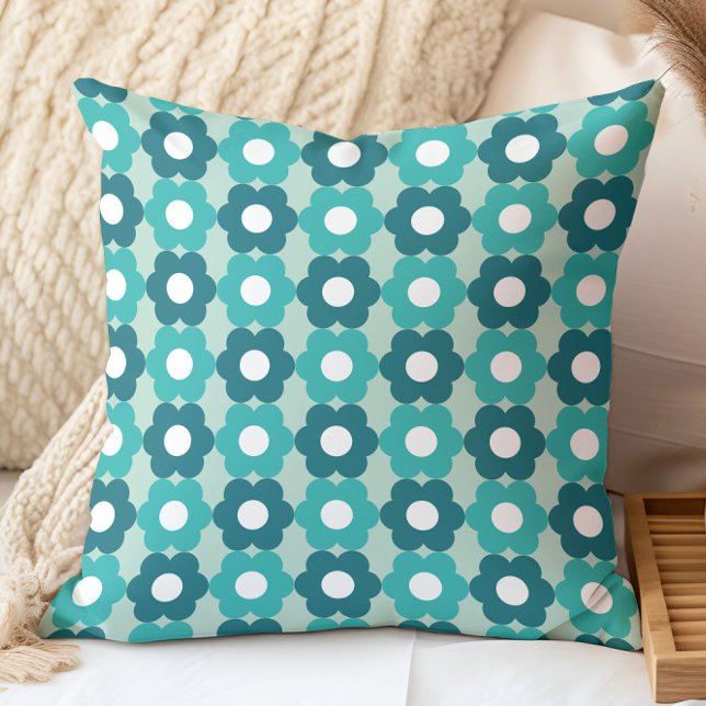 Retro Geometric Floral Pattern Cushion (Creator Uploaded)