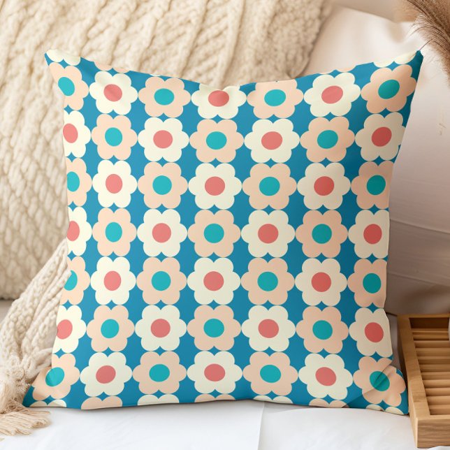 Retro Geometric Floral Pattern Cushion (Creator Uploaded)
