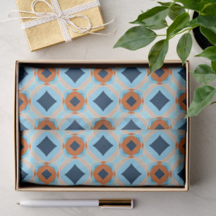 Retro Geometric in Earth Tones Tissue Paper