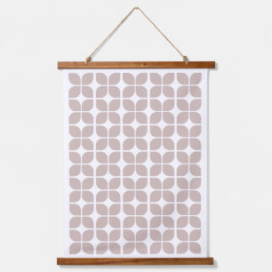 Retro Geometric Leaf Pattern Beige Hanging Tapestry