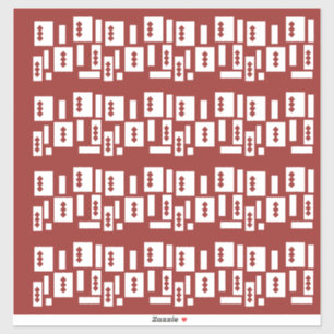Retro Geometric Luxury Vinyl Sticker