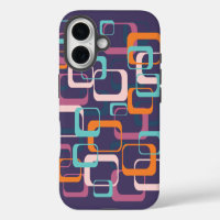 Retro Geometric Mid Century Shapes Art