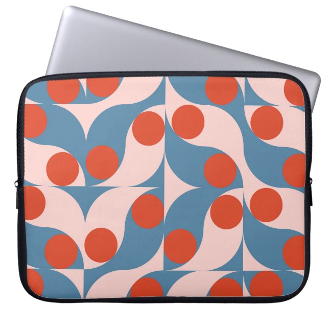 Retro Geometric: Modern Vintage Mosaic. Laptop Sleeve (Front)