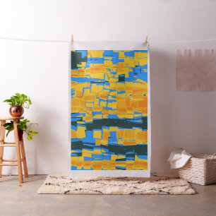 Retro Geometric Mosaic Abstract Art #2 Fabric