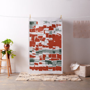 Retro Geometric Mosaic Abstract Art #5 Fabric