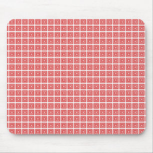 Retro Geometric Mousepad, Bright Red Mouse Pad