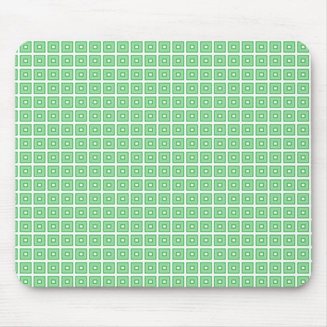Retro Geometric Mousepad, Kelly Green Mouse Pad (Front)