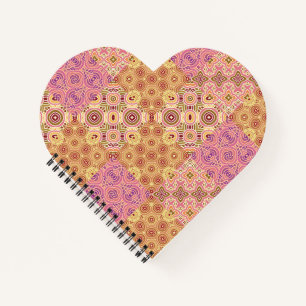 Retro Geometric Patchwork Notebook