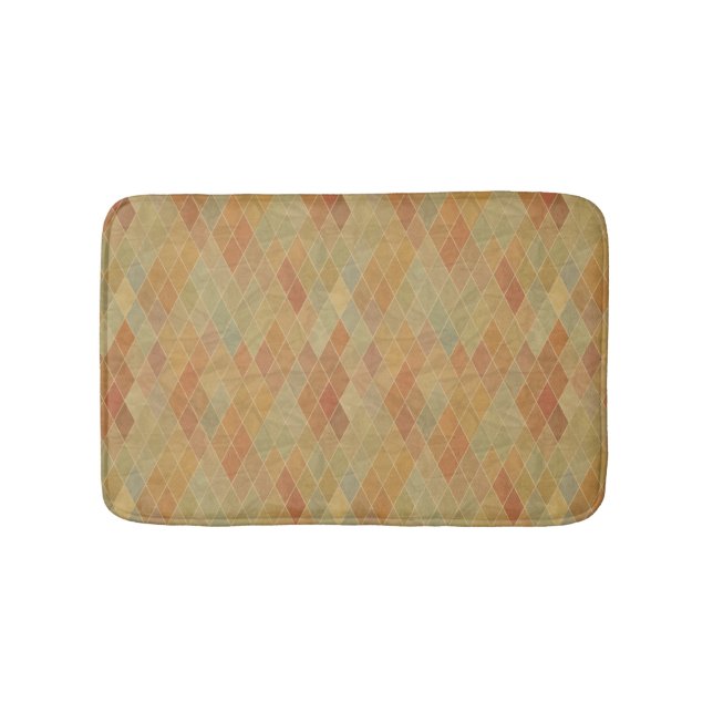 Retro geometric pattern 2 bath mat (Front)
