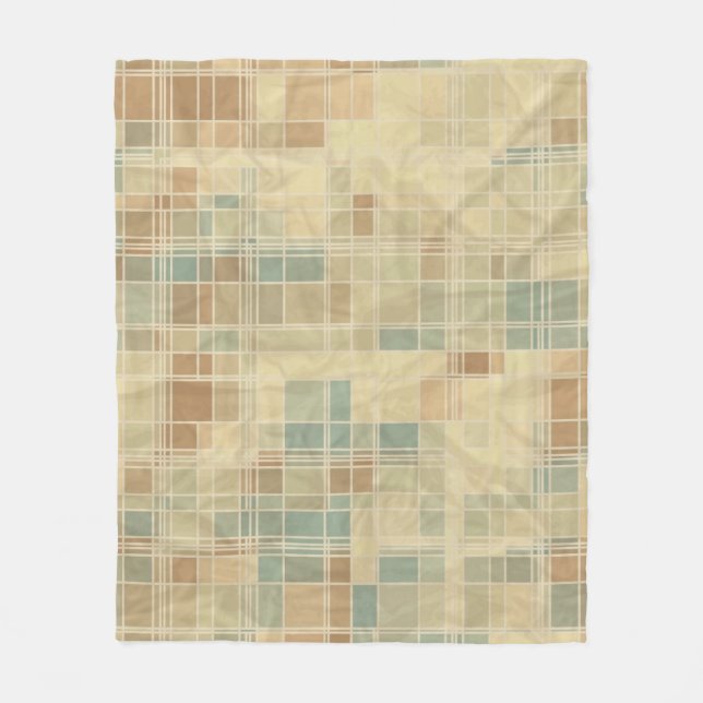 Retro geometric pattern 2 fleece blanket (Front)