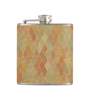 Retro geometric pattern 2 hip flask