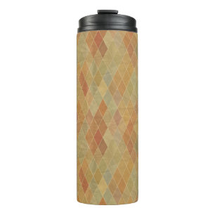 Retro geometric pattern 2 thermal tumbler