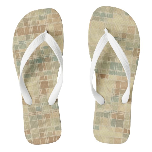 Retro geometric pattern 2 thongs (Footbed)
