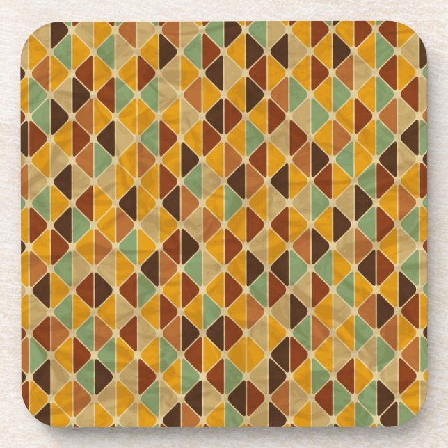 Retro geometric pattern 3 coaster (Front)