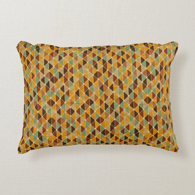 Retro geometric pattern 3 decorative cushion (Front)