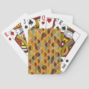 Retro geometric pattern 3 playing cards