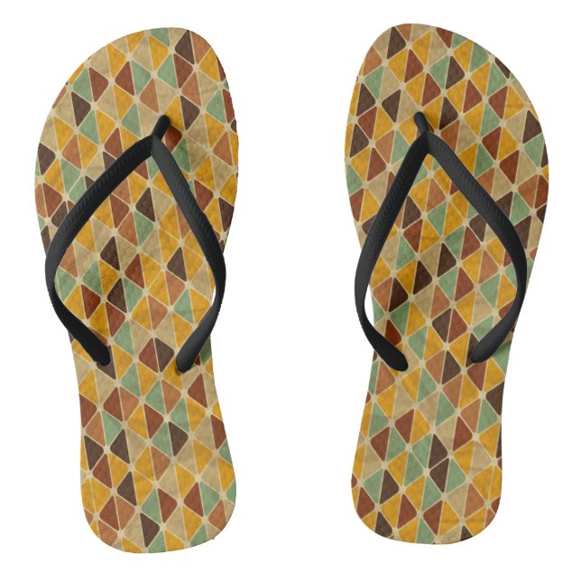 Retro geometric pattern 3 thongs (Footbed)