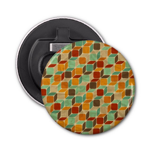 Retro geometric pattern 4 2 bottle opener (Front)