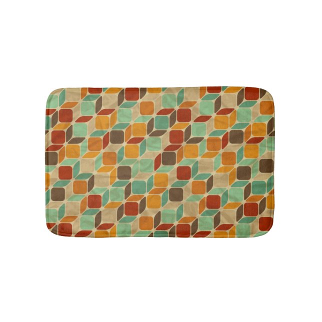 Retro geometric pattern 4 bath mat (Front)