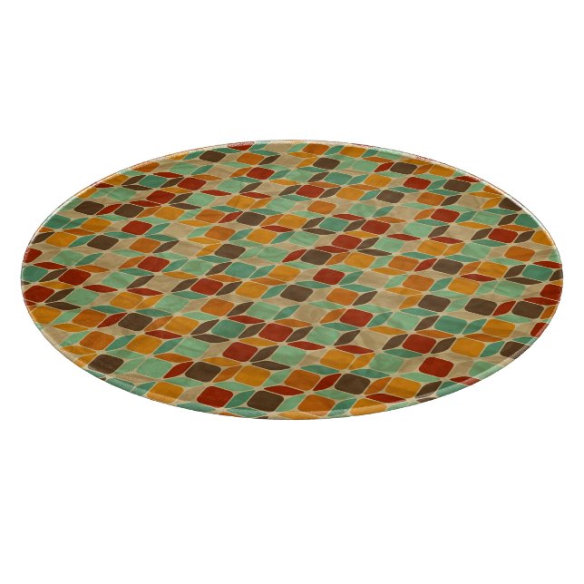 Retro geometric pattern 4 cutting board (Corner)