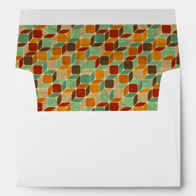 Retro geometric pattern 4 envelopes (Back (Bottom))