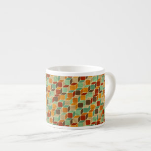 Retro geometric pattern 4 espresso cup
