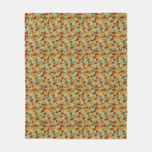 Retro geometric pattern 4 fleece blanket