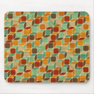 Retro geometric pattern 4 mouse pad