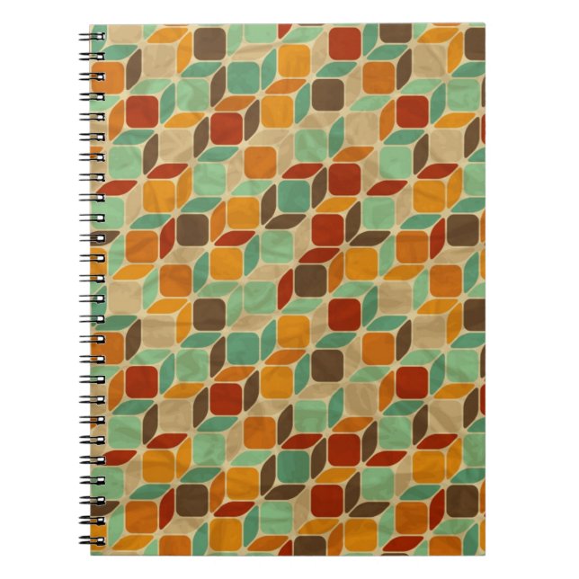 Retro geometric pattern 4 notebook (Front)