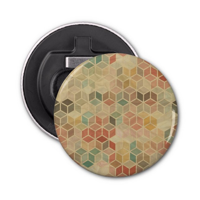 Retro geometric pattern 5 bottle opener (Front)