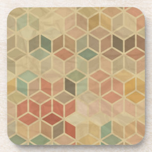 Retro geometric pattern 5 coaster