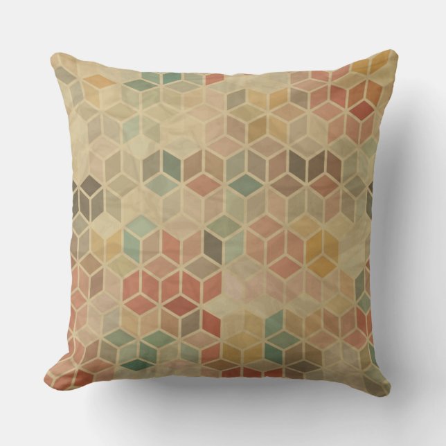 Retro geometric pattern 5 cushion (Front)