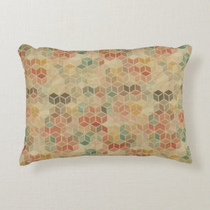 Retro geometric pattern 5 decorative cushion