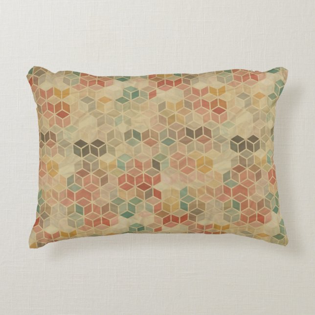 Retro geometric pattern 5 decorative cushion (Front)