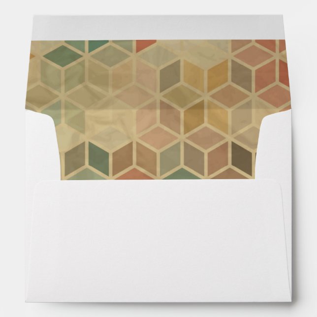 Retro geometric pattern 5 envelope (Back (Bottom))