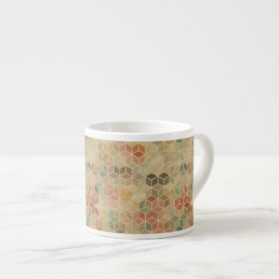 Retro geometric pattern 5 espresso cup