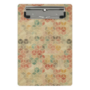 Retro geometric pattern 5 mini clipboard