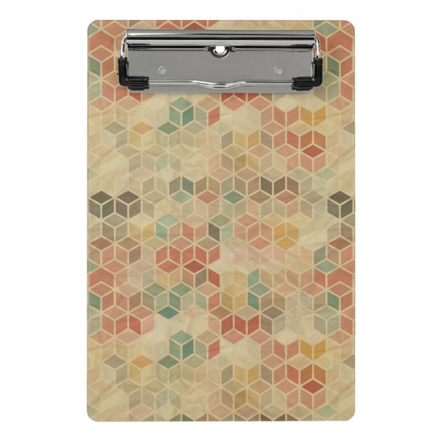 Retro geometric pattern 5 mini clipboard (Front)